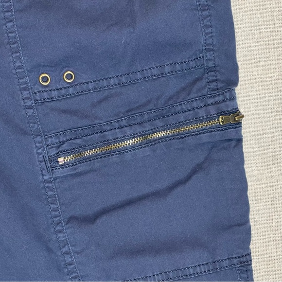 Sonoma | Navy Drawstring Cropped Cargo Pants | Size 14 - Picture 7 of 10